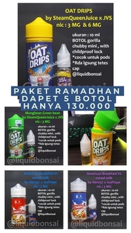 PAKET RAMADHAN SALE 5 BOTOL 10ML LIQUID VAPE ENAK PROMO BACA Limited
