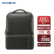 Samsonite/Samsonite Computer Bag Cowhide Men's Bag Men's Backpack Fashion Backpack Notebook Bag Elite BusinessBC9*09101B