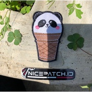 Patch Cute Ice Cream Panda Ice Cream Emblem Embroidery Sewing Good Quality Patch Nicepatch Nice Patc