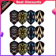 CUESOUL 12PCS Cool Dart Flights Dart Feather Leaves Wings Tail Dart Accessories