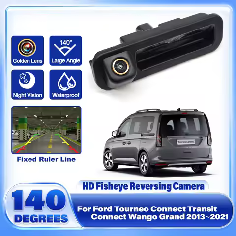 HD Rear Camera For Ford Tourneo Connect Transit Connect Wango Grand 2013~2021 Trunk Handle Backup Pa