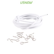 USNOW Net Curtain Wire 3/4/5m With Hooks And Eyes Windows Line