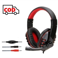 Headset Headphone Gaming Mic Microphone Keren Kedap Suara Jelas Kabel Lentur Awet