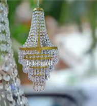 lampu kristal gantung, kap lampu hias kristal plafon, penerangan langit-langit, dekorasi wedding