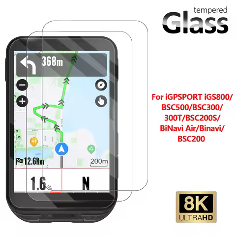For iGPSPORT iGS800/BSC500/BSC300/300T/BSC200S 8K Ultra HD Tempered Glass Screen Protector Bike GPS 