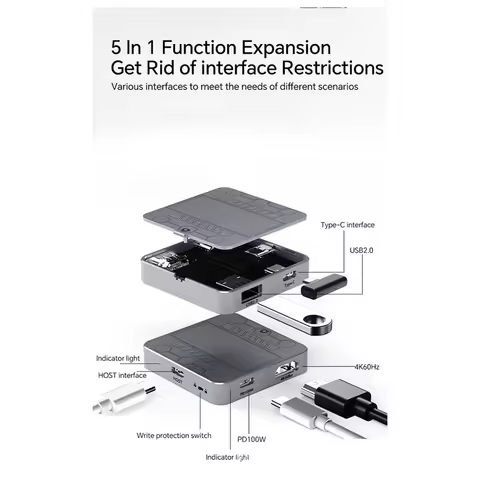 【T07A】M.2 Nvme 2230 Enclosure Projection Hard Drive Box For Mobile Phones And Computers
