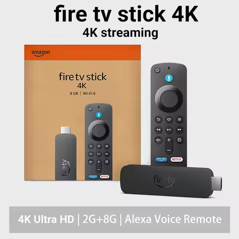 Original Amazon Fire TV Stick 4K（2023）, Android TV, Netflix Smart TV Box, Alexa Voice Remote, Multi-