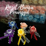 Bunga Rozet with Pin | Bunga Penanggah | Kendarat Majlis Keramaian | Kawin Aqiqah