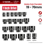 MATA FIXTOP Impact Socket Bit 1" Impact Socket Wrench 19-70mm Socket Impact Wrench 4PT 6PT