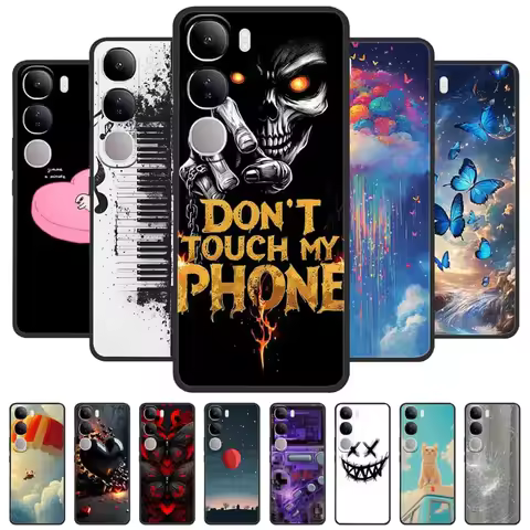 For Vivo V40 Lite IDN V40 SE Case Skeleton Black Back Cover Soft Silicone TPU Fundas For Vivo V 40 L