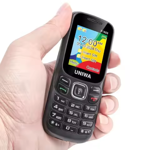 UNIWA E1803 2G Keypad Phone Cellphone 1.77 Inch Push Button 800mAh Telephone for Senior Elder Wirele