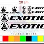 Stiker sepeda lipat exotic logo exotic