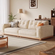 Wag Italian Log Style Sofa Living Room Small Apartment Lonely Style Three-person Inline Solid Wood C