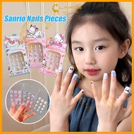 lakoe Sanrio Nail Stickers Kids Girl Fake Nails for Kids Cute Nail Art Stickers Removable Children's