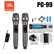 JBL PG99/PG99-V1 ระบบไมโครโฟนไร้สายแบบสองช่องสัญญาณแบบมืออาชีพแบบหนึ่งต่อสองพร้อมตัวรับสัญญาณ ไมโครโ
