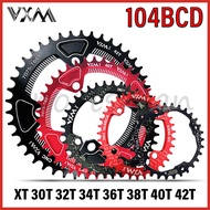 Aluminum Alloy 104 BCD Crank Bicycle MTB Round Chain Wheel 30T 32T 34T 36T 38T 40T 42T  Wide Narrow 