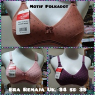 Paket Hemat Isi 3 PCS Sport Bra Motif Polkadot / Bra Totol Wanita Dewasa / BH Wanita Murah / Bra Tan
