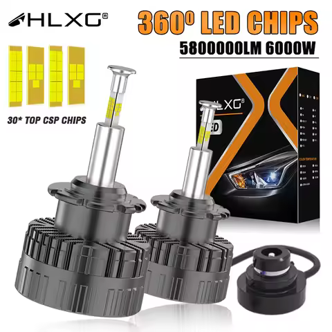 360 Led D3S Headlight Canbus D1S D2S D4S D8S 1:1 Xenon Lights Turbo LED Four-Side 30pc CSP Chips Plu