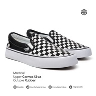 Brick Mansions - Mission Black - White CB Slip On Casual Sneakers for Men and Women