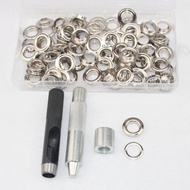Set Lubang Tembaga Ditinggikan 12MM dengan Alat Pemasangan Set 3 Keping Set Gesper Lubang Gesper Ges