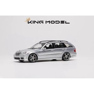 King Model Mercedes Benz E63 AMG W211 Wagon Silver/ Black (Diecast 1/64)