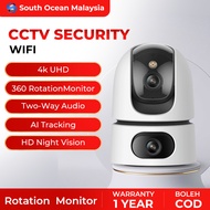 South Ocean 4K Dual Lens Dual Screen CCTV Wireless Full-color Night Vision Indoor WiFi Security CCTV