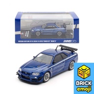INNO64 Nissan Skyline GT-R (R34) V-Spec Tuned By Mines 1/64 IN64-R34VS-MINES-BL Đồ chơi mô hình xe h