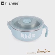 【AnnZen】《Ti-living》純鈦兒童注水保溫保冷碗 - 藍