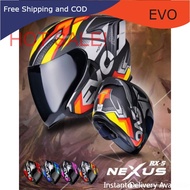 【Cash sa paghahatid】 EVO RX-5 NEXUS DUAL VISOR HALF FACE HELMET