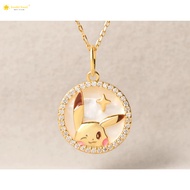 Pikachu Pokemon 18k White Gold Necklace (Mother of Pearl Necklace)