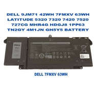 DELL 9JM71 42WH 7FMXV 63WH LATITUDE 5320 7320 7420 7520 727CG MHR4G HDGJ8 1PP63 TN2GY 4M1JN GH5Y5 BA