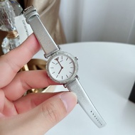 Emporio Armani Women's Gianni T-Bar Silver Leather Watch AR11124