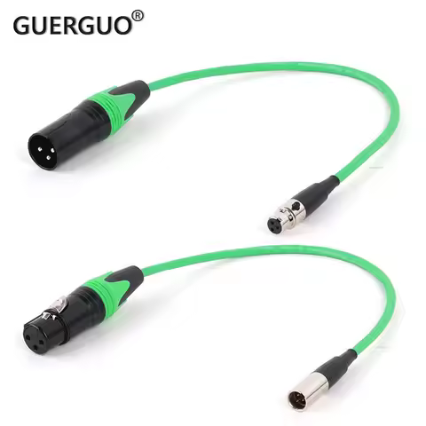 1PC 0.3M-15M XLR 3Pin Male/Female to Mini XLR 3Pin Male/Female Cable for Blackmagic Pocket Cinema 4k