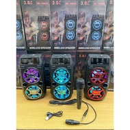 Bluetooth Karaoke Speaker Mp3 Free Microphone Fm Radio Super Bass / Portable Bluetooth Mp3 Speaker