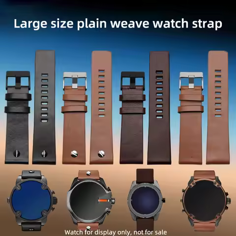 Large leather watch strap 24 26mm 28mm 30mm 32mm For Diesel watch band DZ4323 DZ1657 1405 DZ4318 DZ7