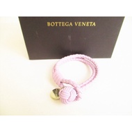Authentic BOTTEGA BENETA Intrecciato Lilac Leather Bangle Bracelet #9184  Pre-owned