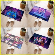 B4 K-Pop Demon Hunters Floor Mat Home Bathroom Carpet Indoor Entrance Living Room Non slip Foot Mat 