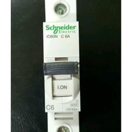 MCB 1P 6A 1Pole 6A 1Phase 6A IC60N Schneider
