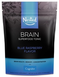 Nested Naturals Brain Superfood Tonic, Powder Drink Mix Supplement w/Lion’s Mane Mushrooms, Citicoli