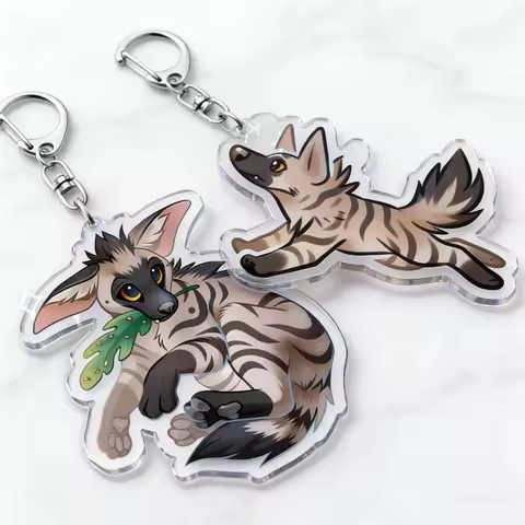 Lovely Aardwolf Keychains for Accessories Bag Will Spontaneously Start Talking about Hyenas Keyrings