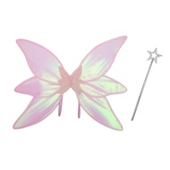 Holiday Party Elf Wings Set - 6 Piece Colorful Transparent Wings