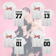KATUN Women's T-shirt kpop idol aespa Korean cotton T-shirt ning giselle winter karina