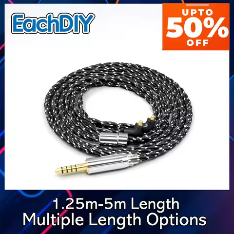 OCC Mixed Nylon Earphone Cable OFC Twisting For Etymotic ER4SR ER4XR ER3XR ER3SE ER2XR ER2SE LN00872