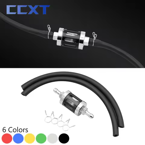 Motorcycle Fuel Hose 8mm/0.31" CNC Gasoline Fuel Oil Filter Petrol Inline Filter For Yamaha MT07 MT0