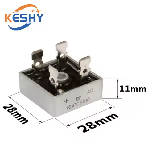 2PCS KBPC5010 Diode Bridge Rectifiers Diodes 50A 1000V KBPC 5010 Power Rectifier Diode Electronic Co