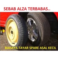 TAYAR SPARE ALZA , ALZA SPARE TYRE(BRACKET) 195/55/15,185/55/15,175/55/15,165/55/15