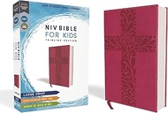 NIV, Bible for Kids, Large Print, Leathersoft, Pink, Red Letter, Comfort Print: Thinline Edition