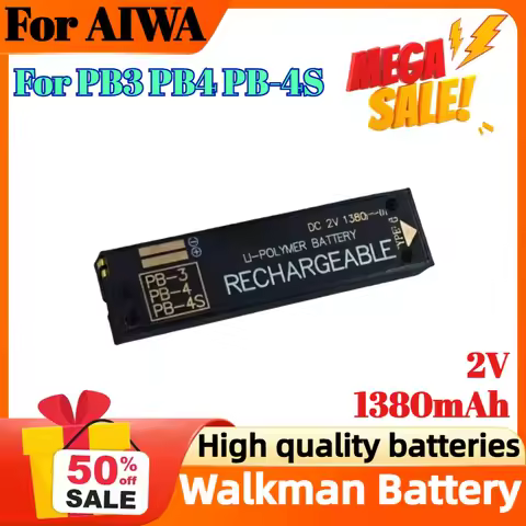 1380mAh 2V For AIWA Walkman PB3 PB4 PB-4S Jx729 Jx629 Jx202 Jx303 Jx505 Px370 Jx609 P50 Jx303 Jx2000
