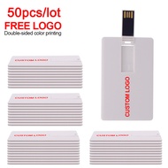 บัตรเครดิต Usb แฟลชโลโก้ที่กำหนดเองฟรีจำนวน50ชิ้นแฟลชไดร์ฟ Usb แฟลช4GB 8GB ไดร์ฟปากกา16GB หน่วยความจ