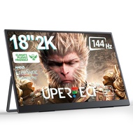 แล็ปท็อปหน้าจอเกมแบบพกพา UPERFECT 18นิ้ว2.5K 144Hz 2560P × 1600P พร้อมขาตั้งที่บางเฉียบและถนอมสายตาส